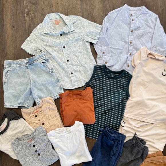 Toddler Little Boy Spring Summer Outfit Set 5T Clothing Lot of 14 Top Short - Picture 3 of 7